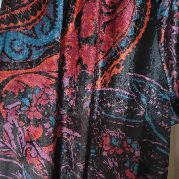 NWT FP Giselle Velvet Stretchy Wide Leg Jumpsuit Dark Combo Xs - Picture 6 of 17